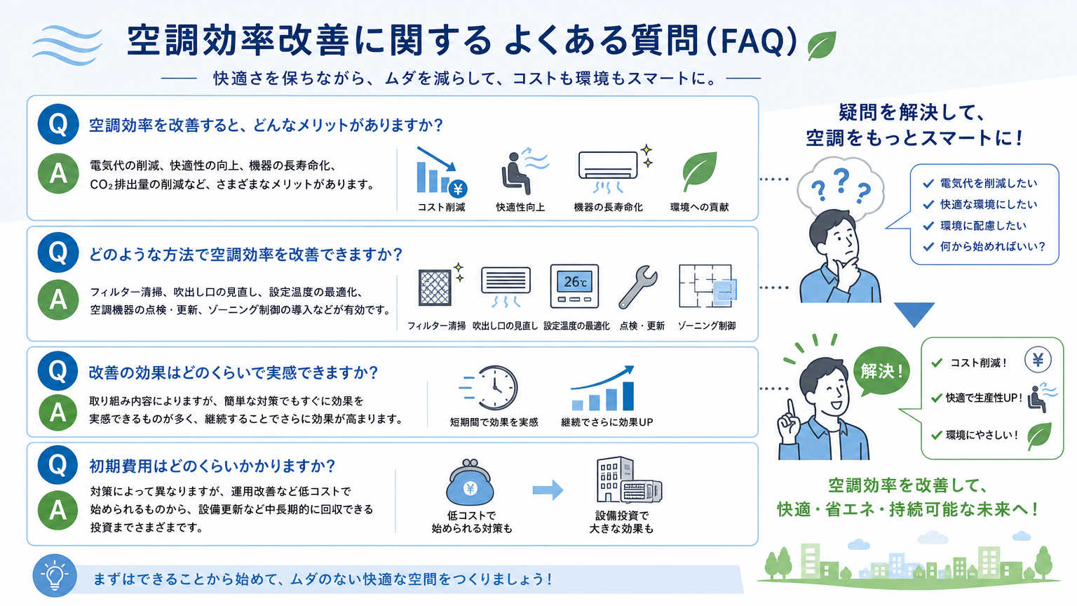 空調効率の改善についてよくある質問